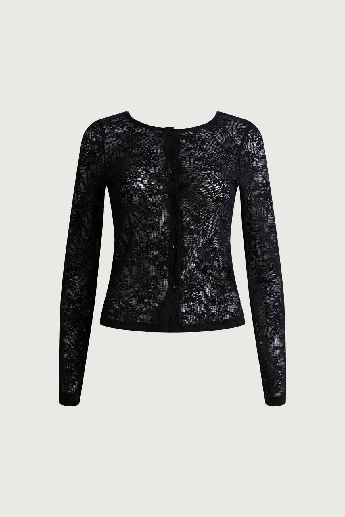 FLORAL LACE SHEER TOP