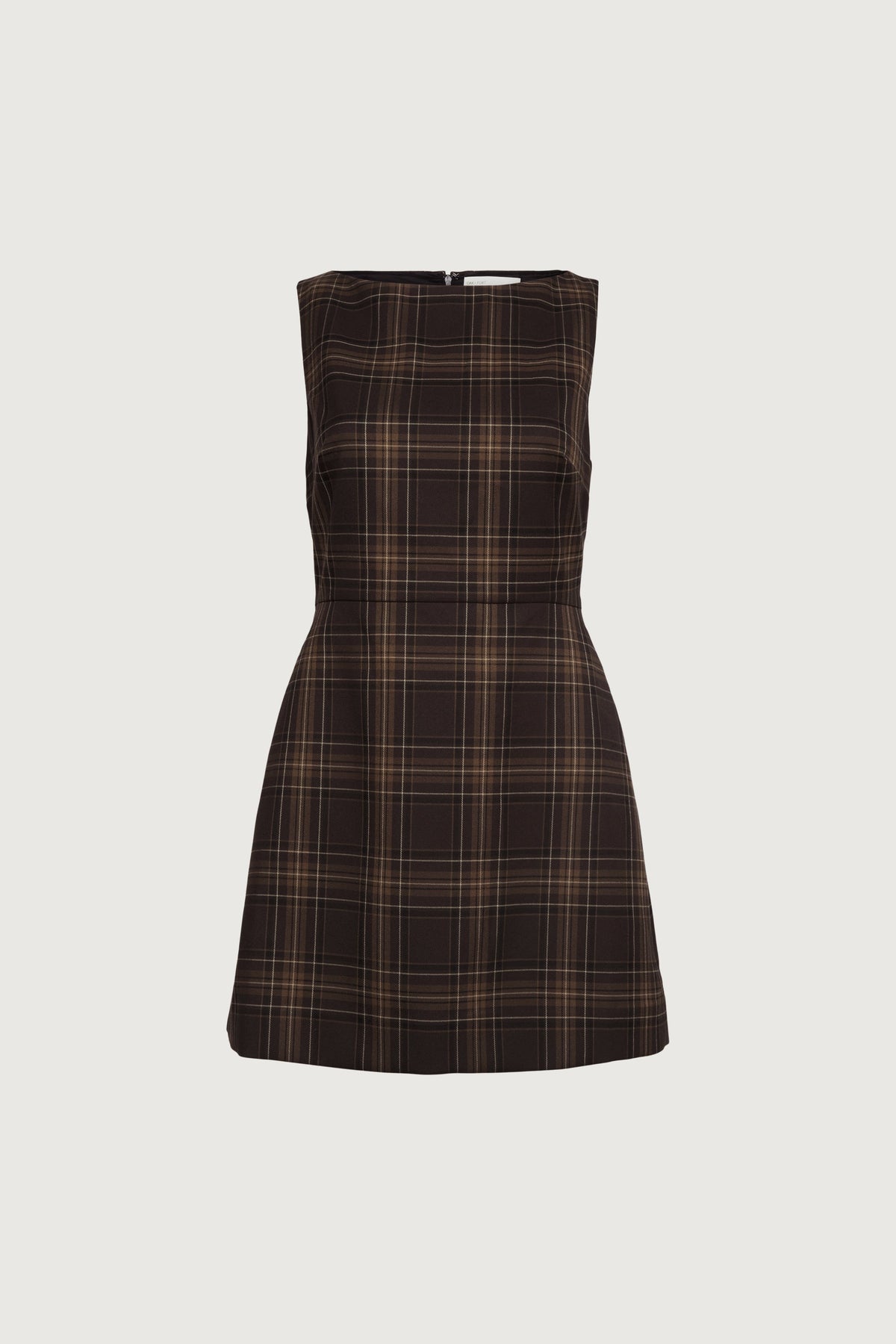 BOAT NECK MINI DRESS WITH POCKETS