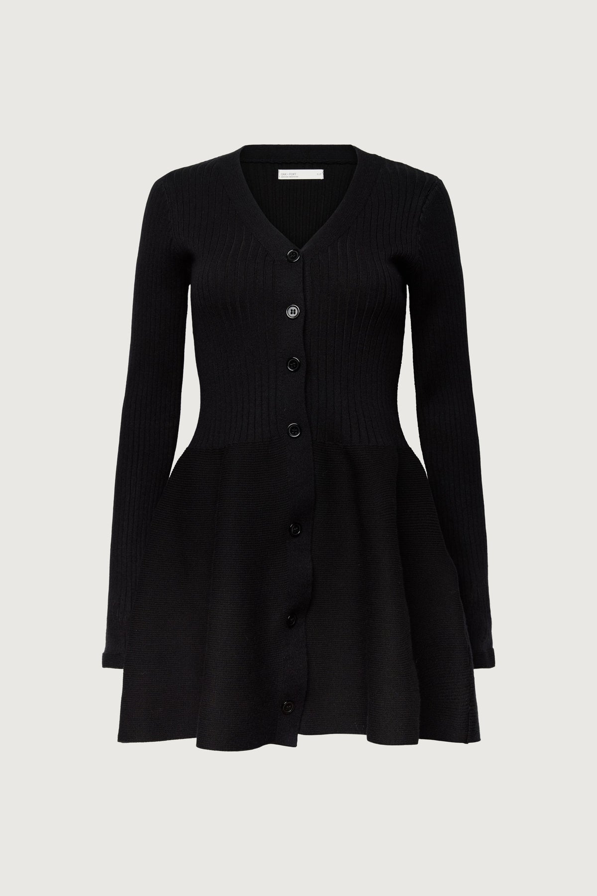 RIBBED PEPLUM MINI DRESS