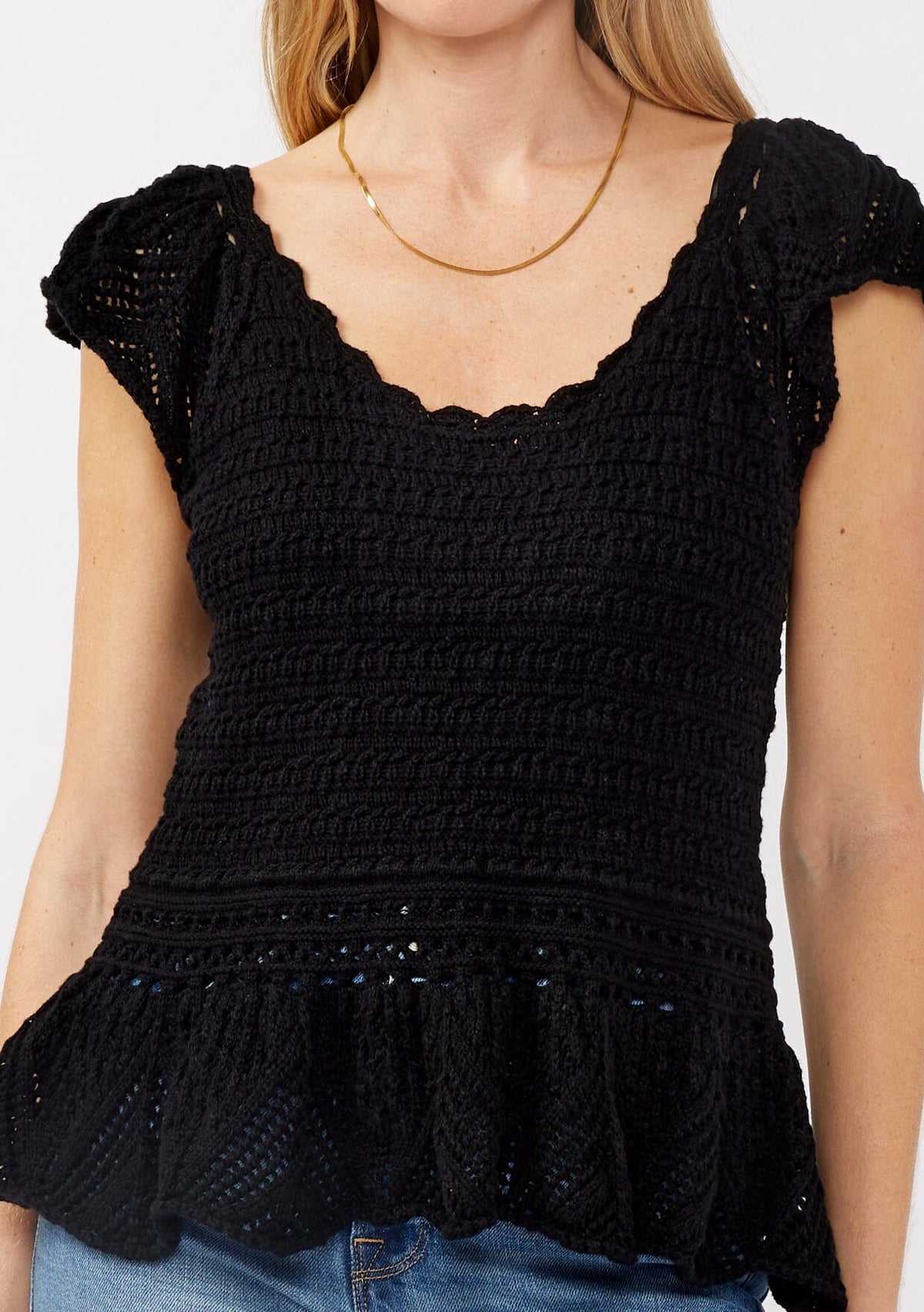 Nora Peplum Knit Top