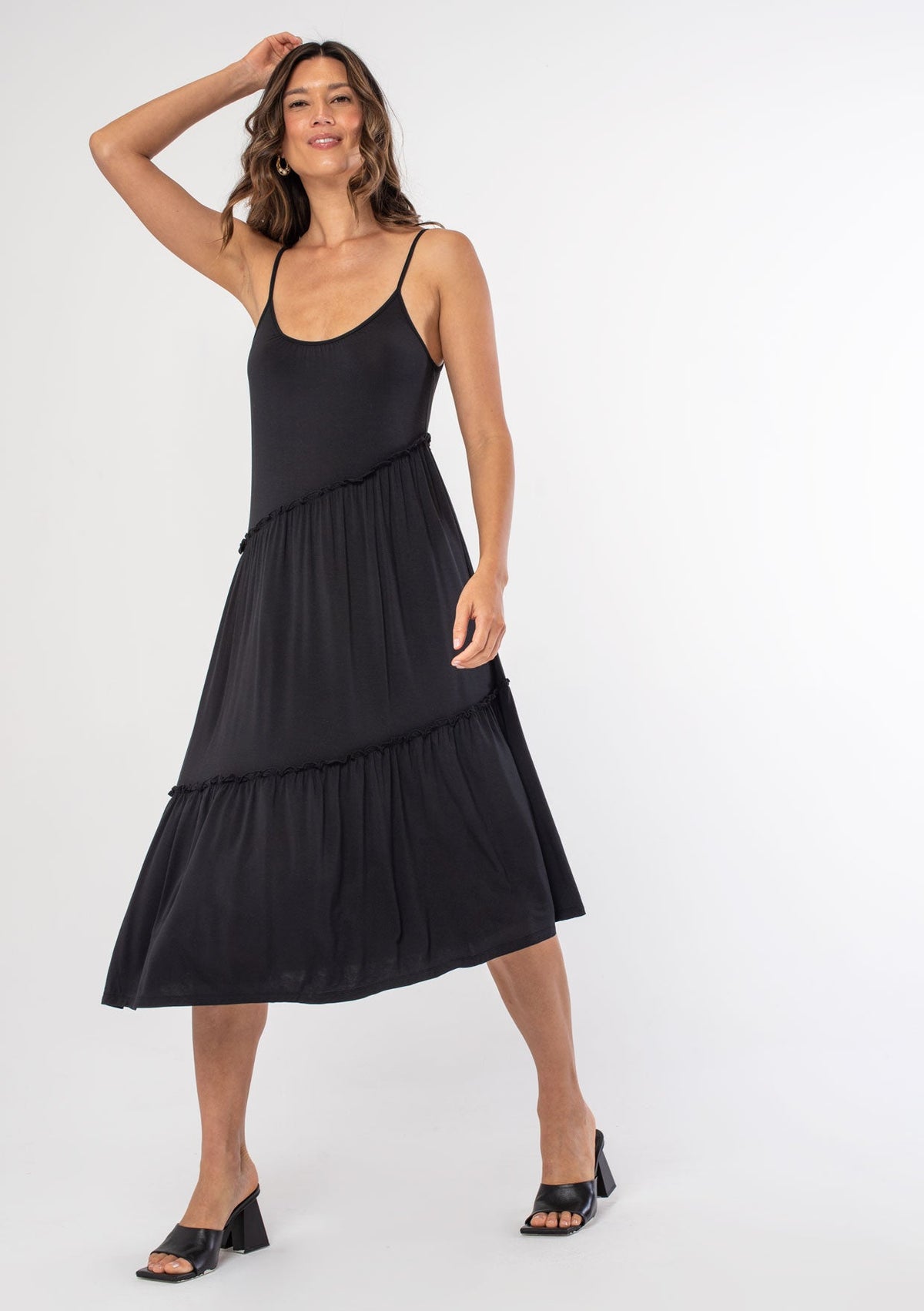 Allegra Asymmetric Midi Dress