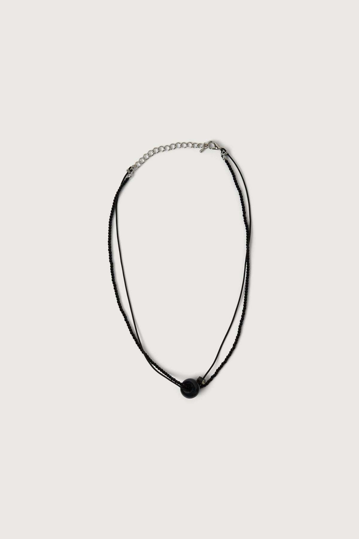 BRAIDED LAYERED BEADED NECKLACE