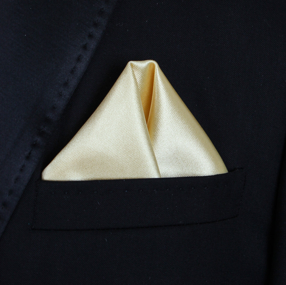 Pocket Square | Yellow Thick Satin #10