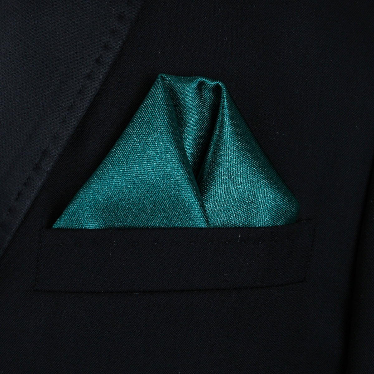 Pocket Square | Emerald Thick Satin #32