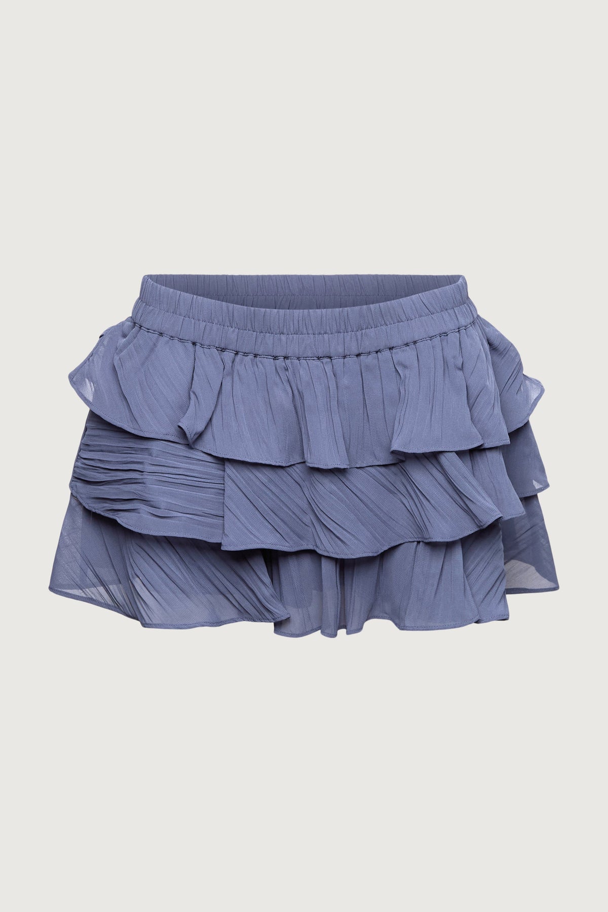 RUFFLED TIERED CHIFFON MINI SKORT
