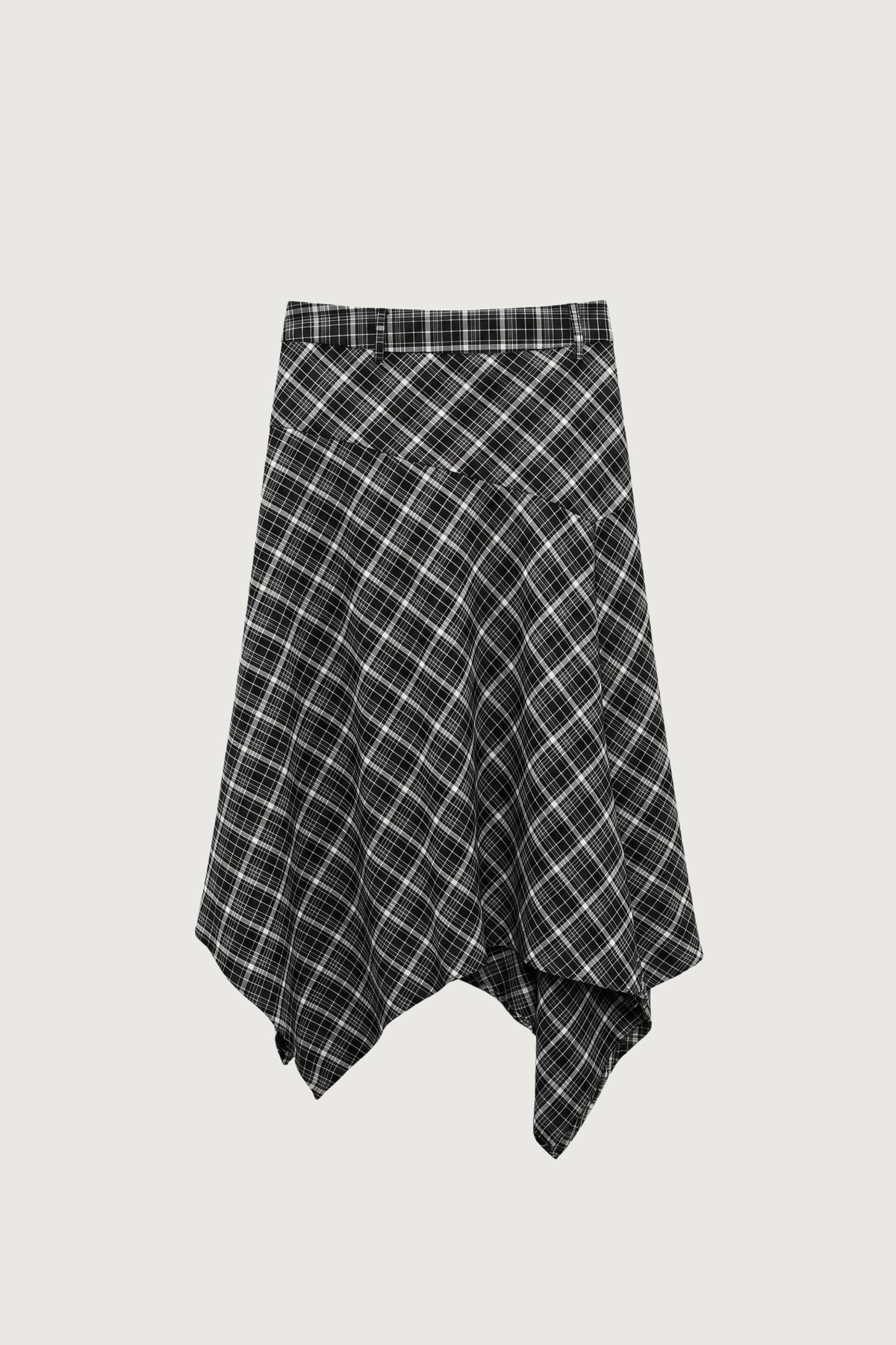 TARTAN PRINT A-LINE MIDI SKIRT