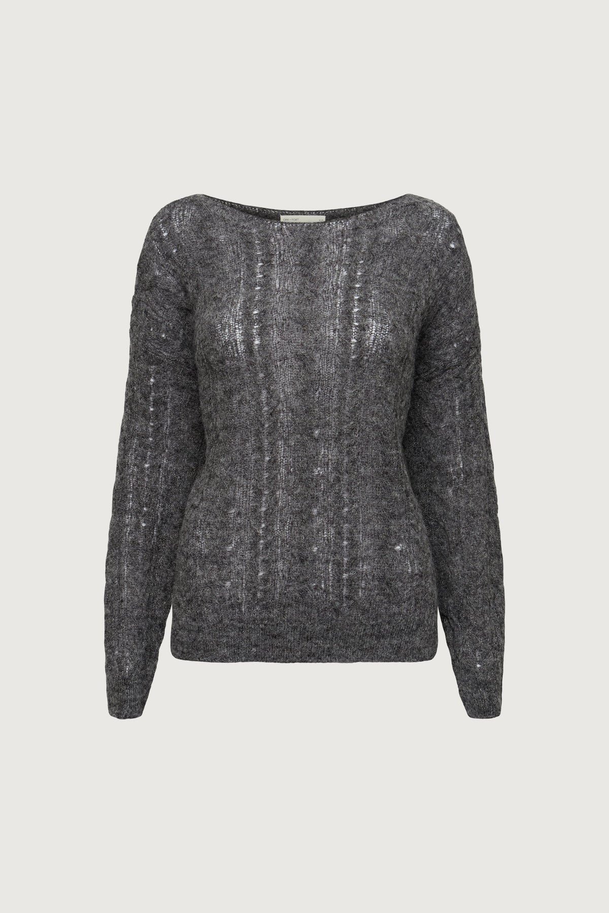 WOOL-BLEND CABLE KNIT SWEATER