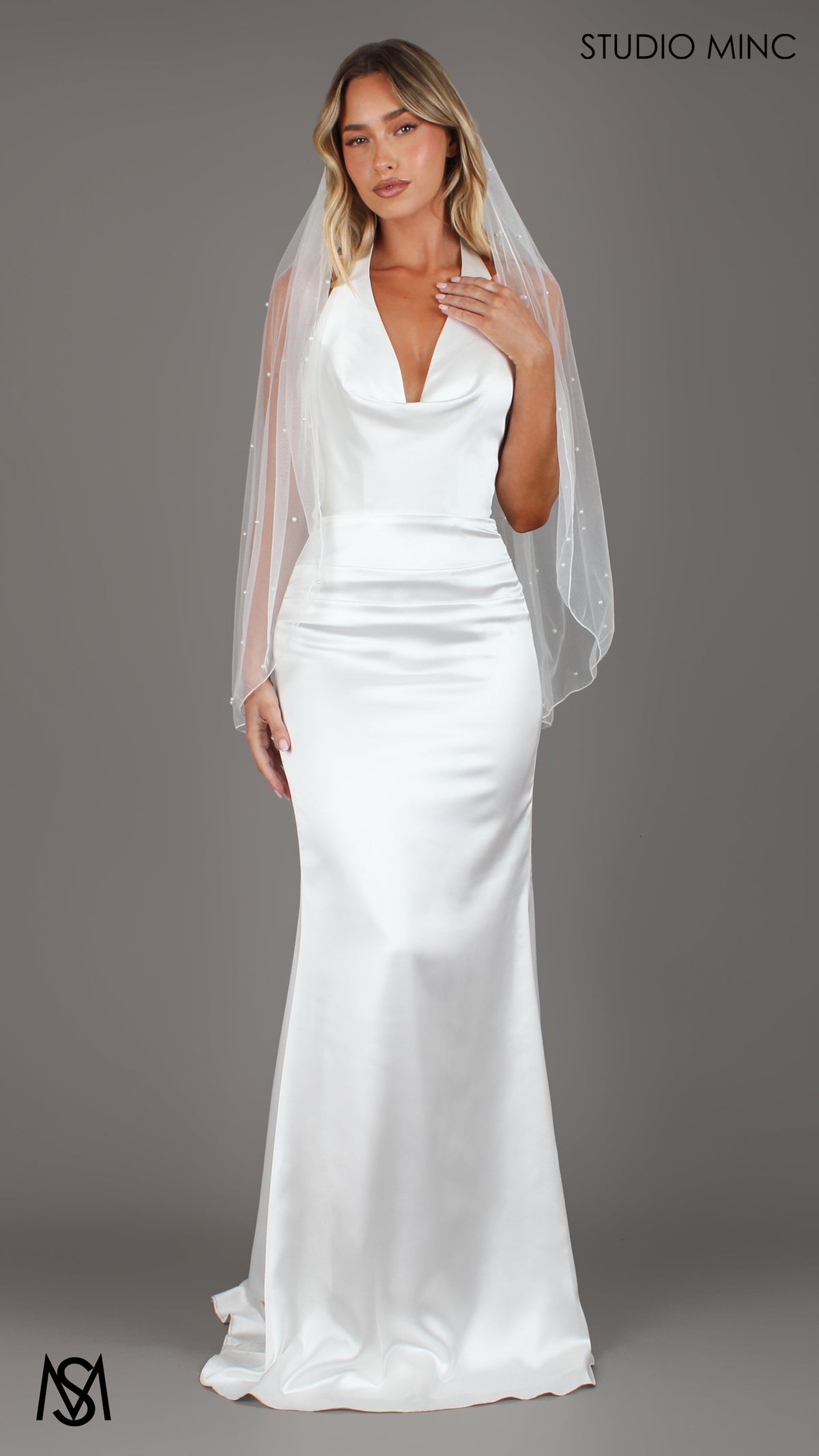 Classic Pearl Veil - 90cm Mini