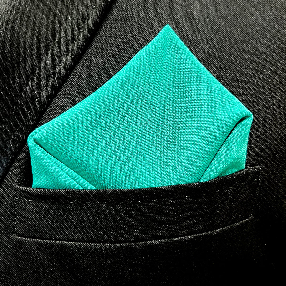 Teal Pocket Square