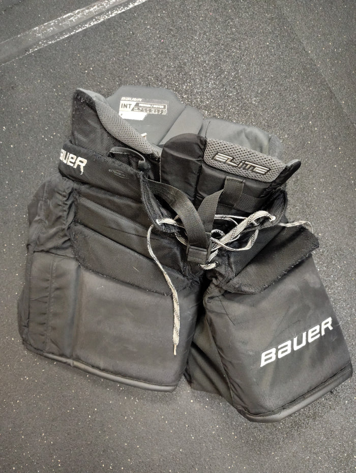 Used Bauer Elite Hockey Goalie Pants Intermediate Medium