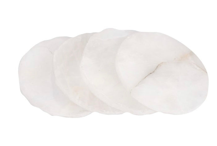 White Quartz Coaster Set