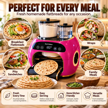 🎉 Limited Time Sale – All-in-One Automatic Flatbread Maker with Smart Mixing, Kneading & Cooking