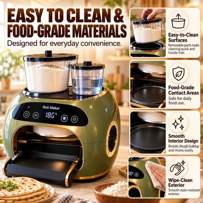 🎉 Limited Time Sale – All-in-One Automatic Flatbread Maker with Smart Mixing, Kneading & Cooking