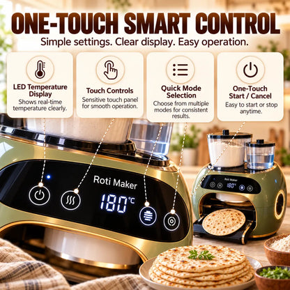 🎉 Limited Time Sale – All-in-One Automatic Flatbread Maker with Smart Mixing, Kneading & Cooking