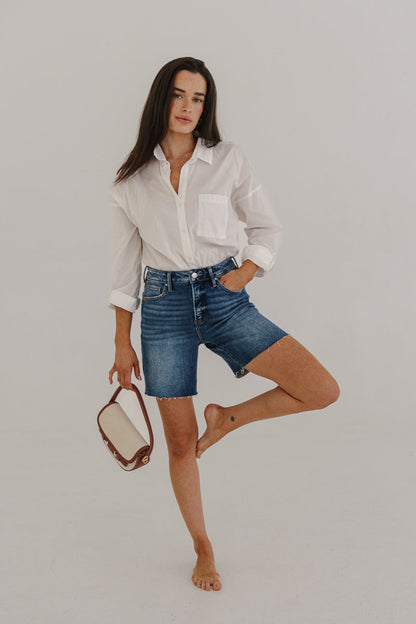 Saskia Long Sleeve Button Down Top White