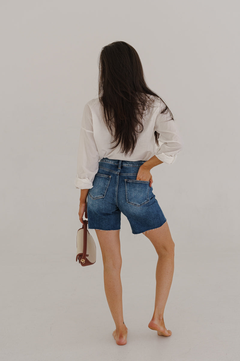 Saskia Long Sleeve Button Down Top White
