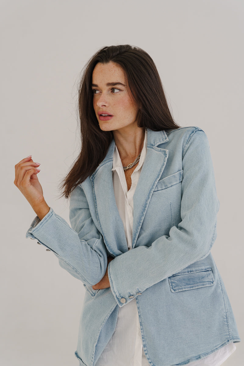 Saskia Long Sleeve Button Down Top White