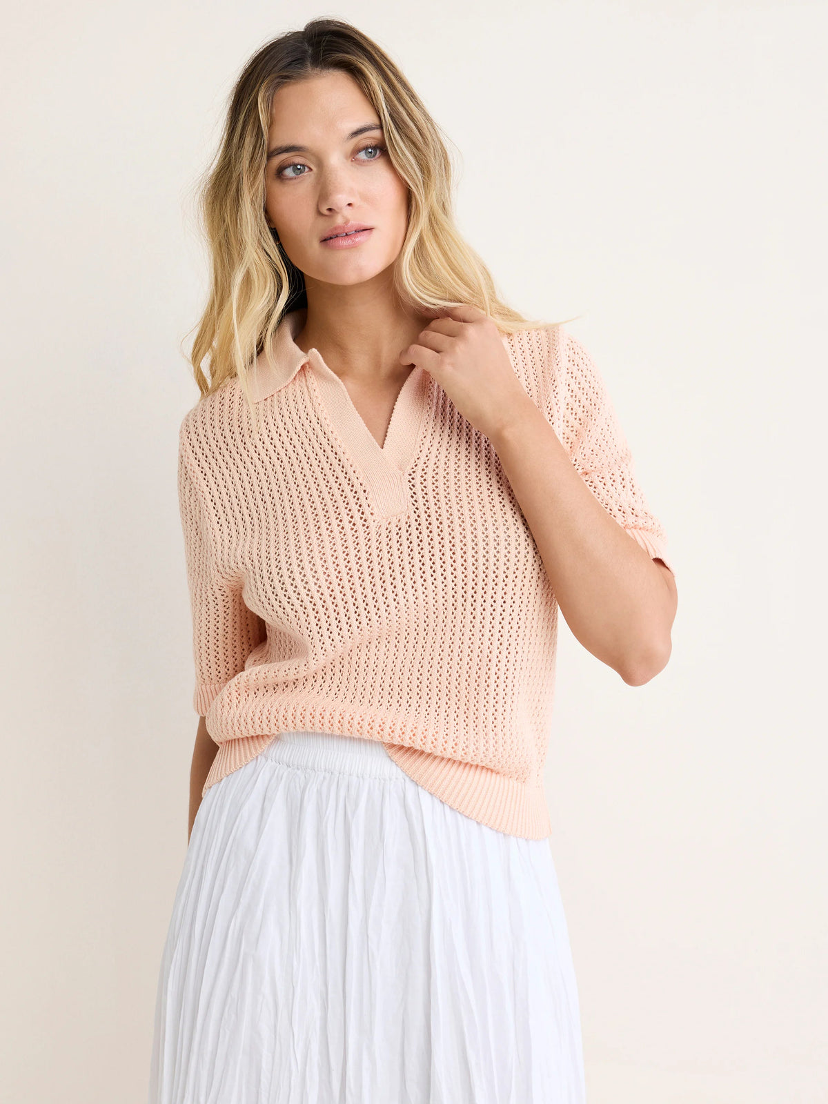 nz by NIC+ZOE Mesh Polo Sweater