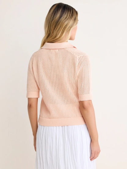 nz by NIC+ZOE Mesh Polo Sweater