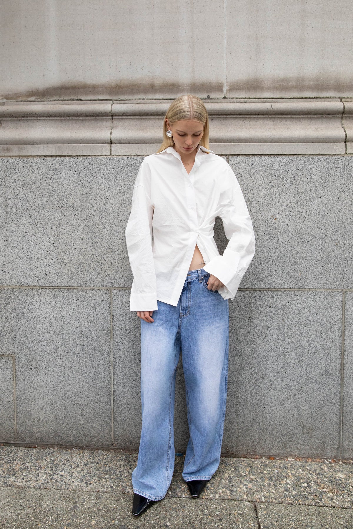 OVERSIZED DRAPED SHIRT