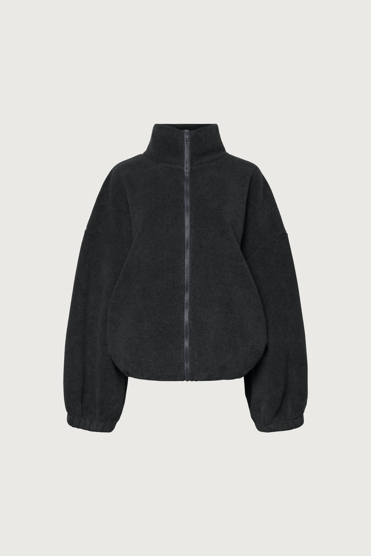 OVERSIZED FUNNEL NECK FLEECE JACKET