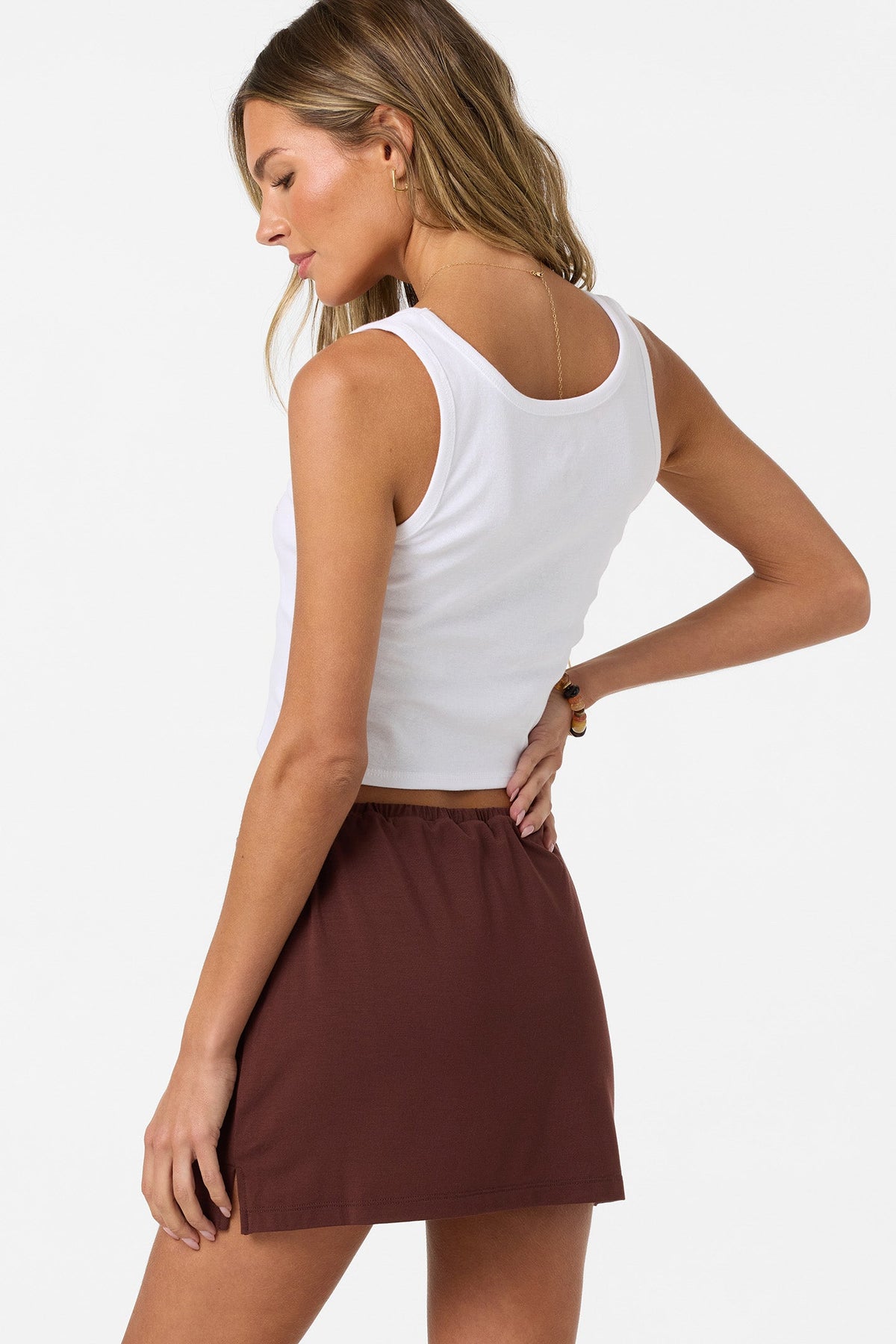 Alyssa Solid Knit Short Skirt
