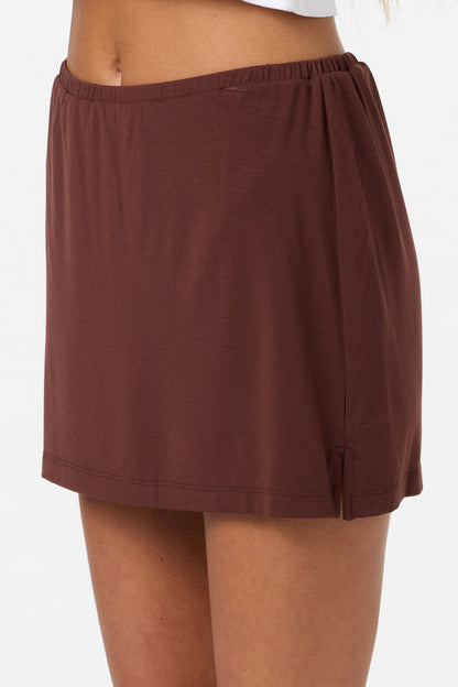 Alyssa Solid Knit Short Skirt