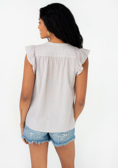 Carmen Flutter Sleeve Blouse