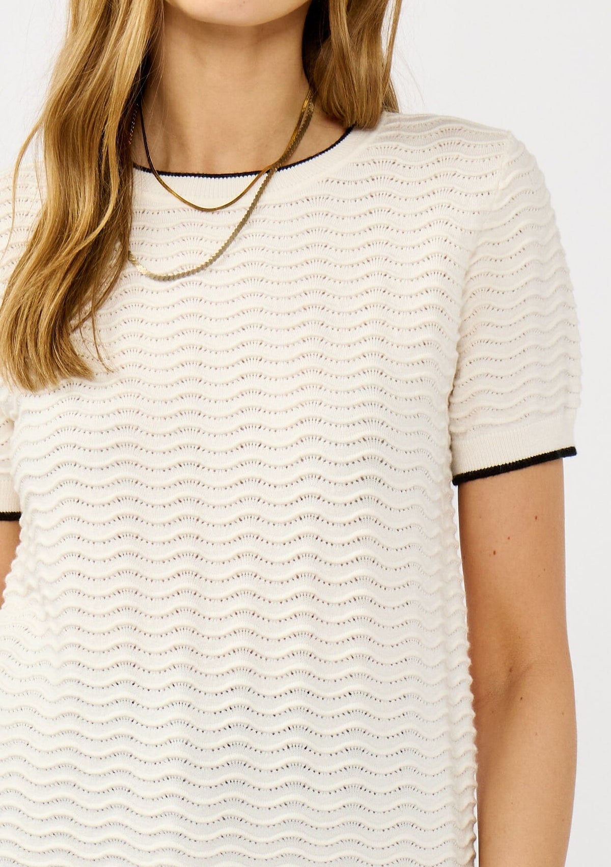 Ciela Pointelle Knit Top