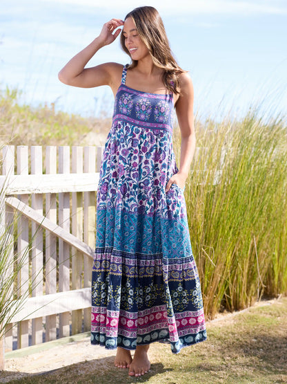 Patricia Maxi Dress - Purple Sunnyfield Floral
