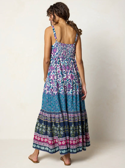 Patricia Maxi Dress - Purple Sunnyfield Floral