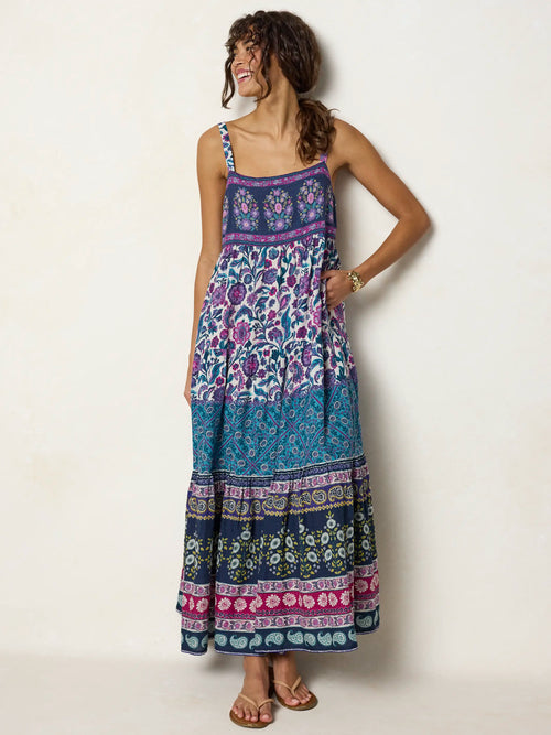 Patricia Maxi Dress - Purple Sunnyfield Floral
