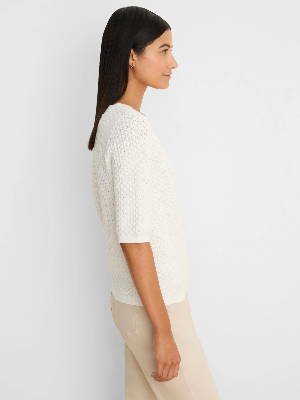 Scallop Texture Sweater Tee