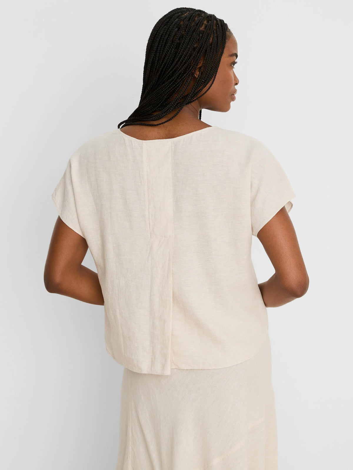 Rumba Linen Split Neck Tee