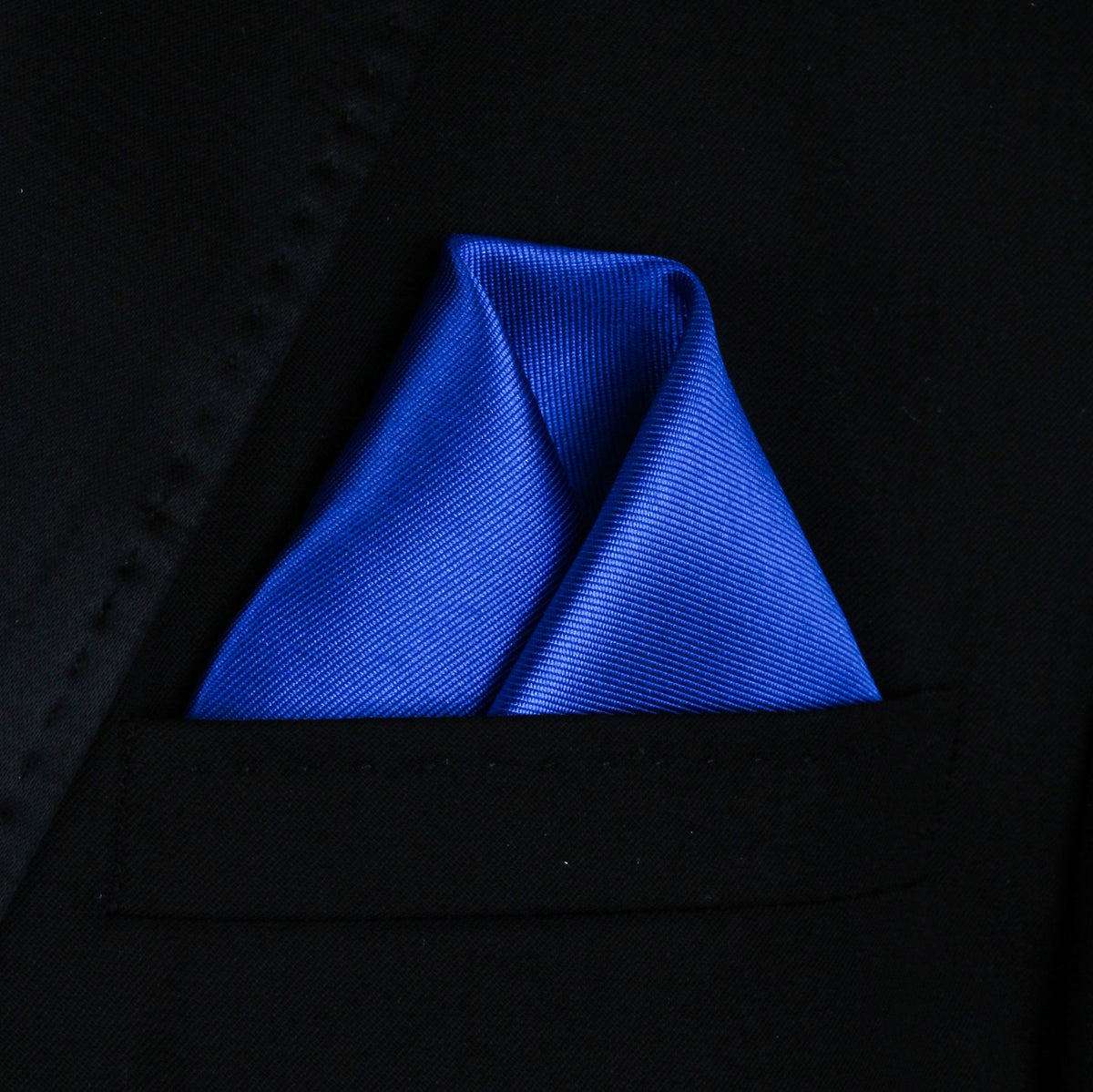 Pocket Square | Cobalt Blue Mikado #64
