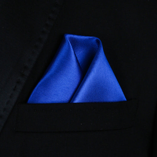 Pocket Square | Cobalt Blue Mikado #64