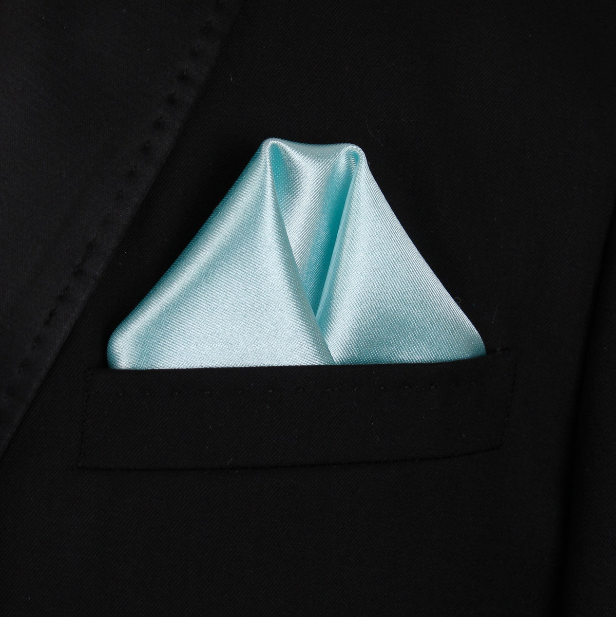 Pocket Square | Light Blue Thick Satin #28