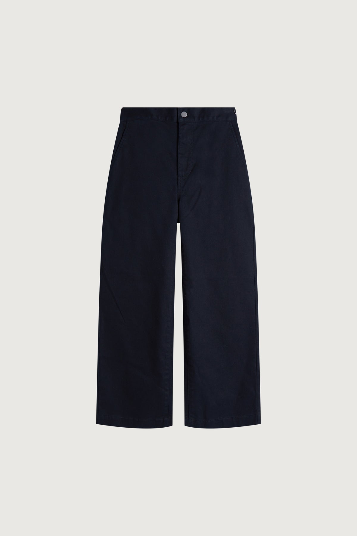 CROPPED LENGTH TWILL WIDE LEG PANT