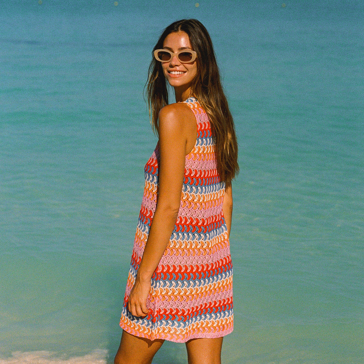 Poolside Mini Dress In Mandala