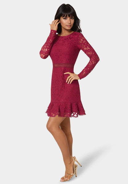 Open Back Lace Mini Dress