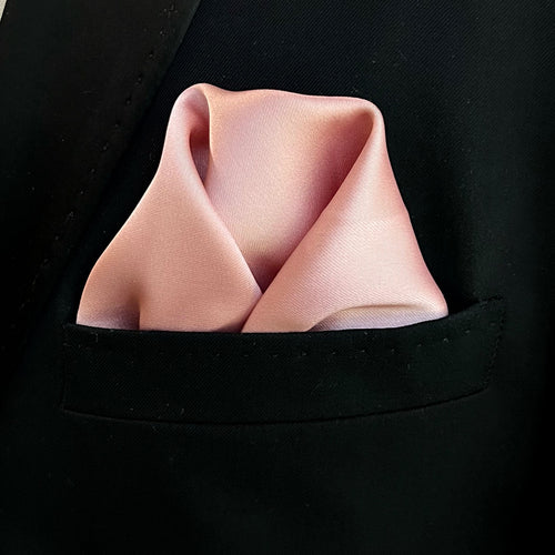 Blush Satin Pocket Square