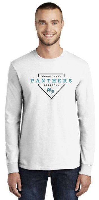 Bonney Lake Softball Adult Long Sleeve Cotton Blend Tshirt (Diamond logo)