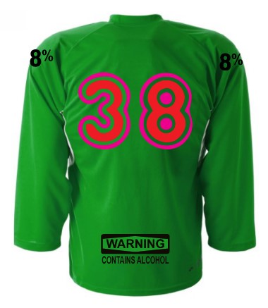 Freezie Pops Green/White New Adult Hockey Player Jersey