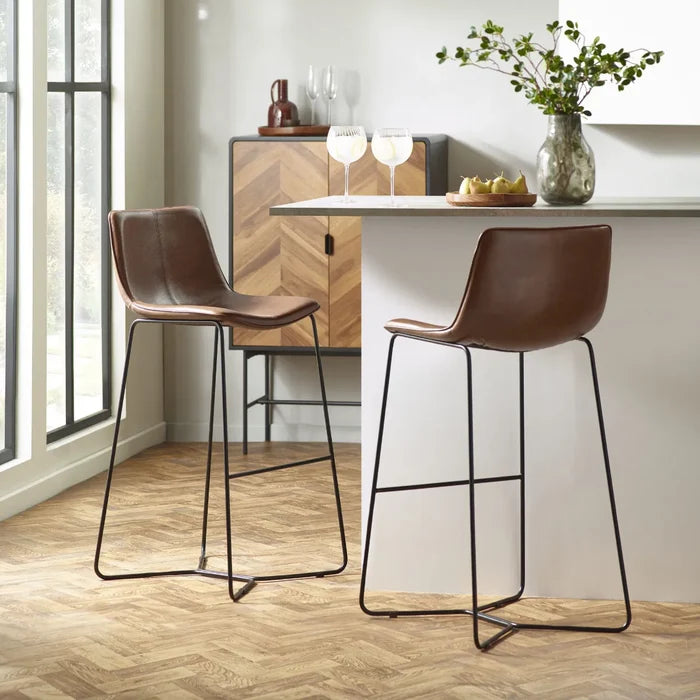 #Colour:Brown Faux Leather
