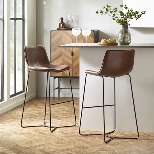 #Colour:Brown Faux Leather