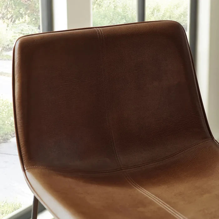 #Colour:Brown Faux Leather