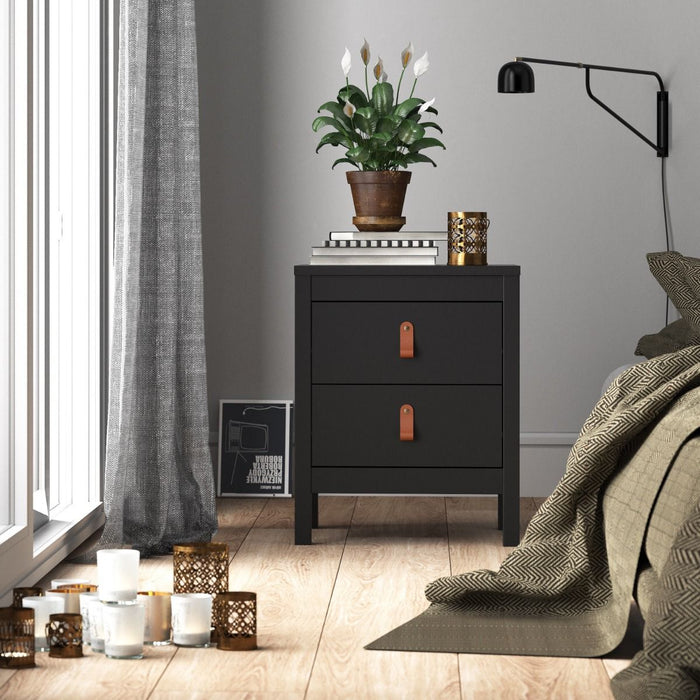 #Colour:Black Size:2 Drawer