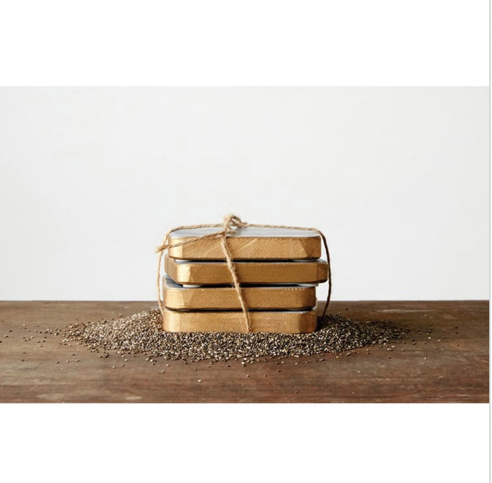 Marble Coasters w/ Gold Edge
