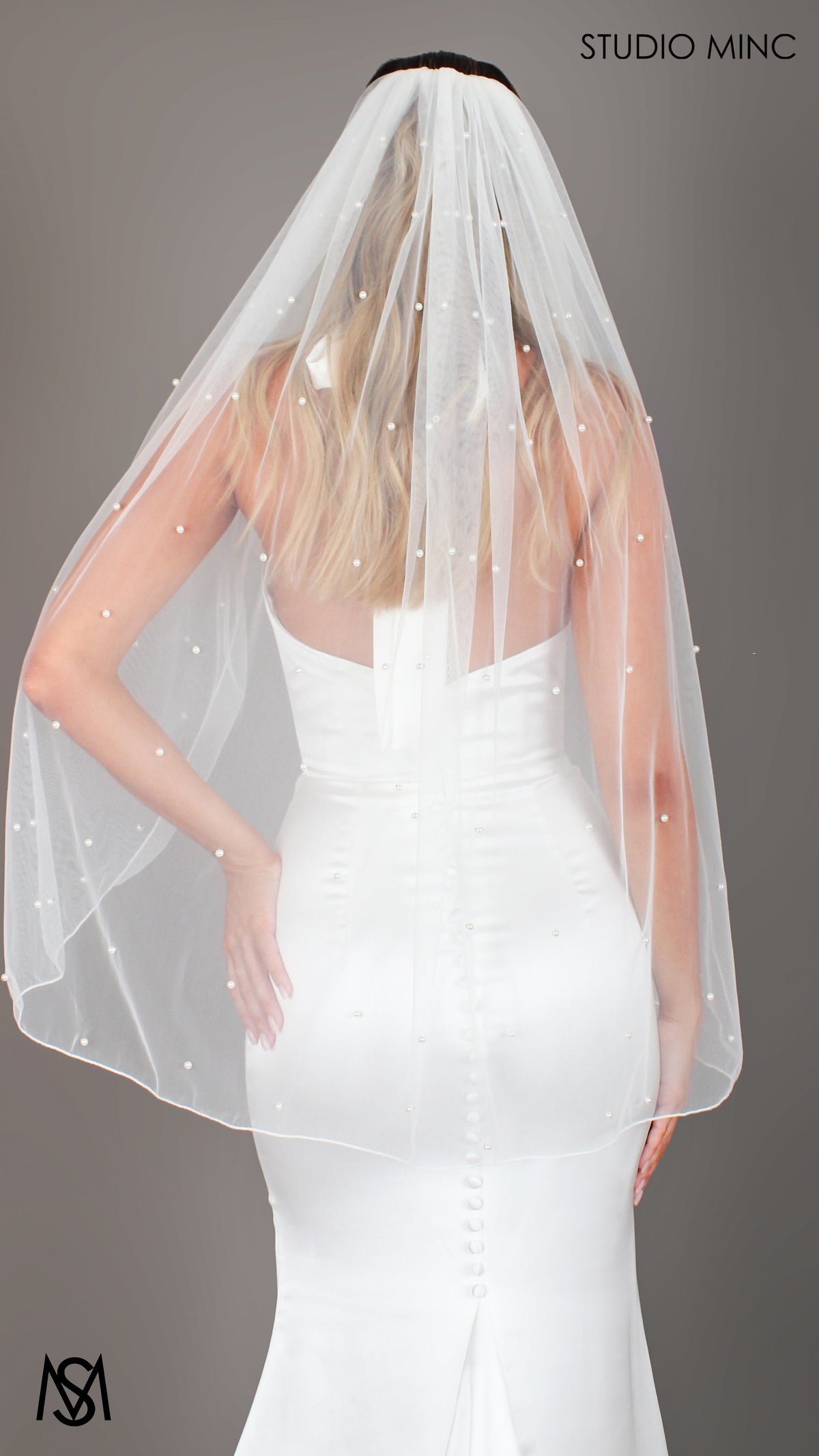 Classic Pearl Veil - 90cm Mini