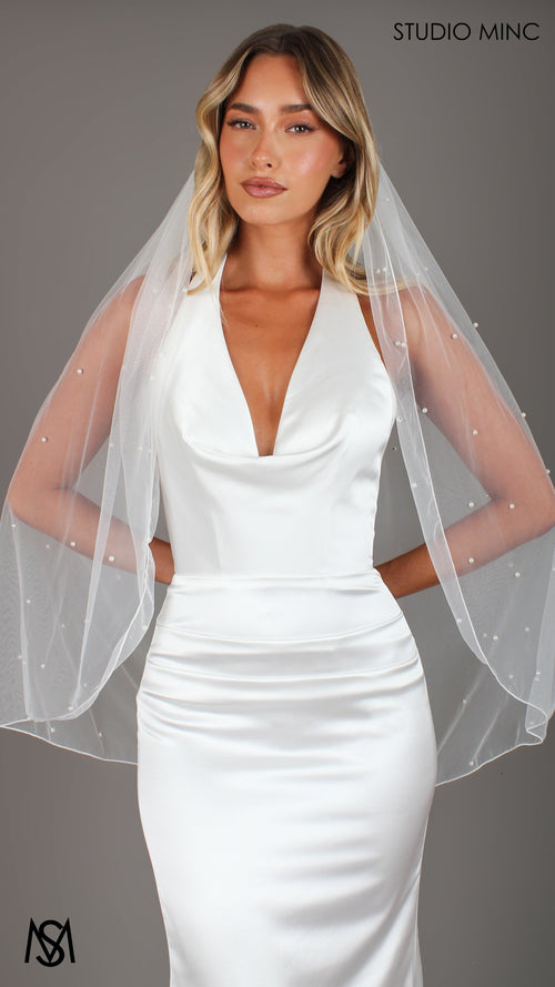 Classic Pearl Veil - 90cm Mini